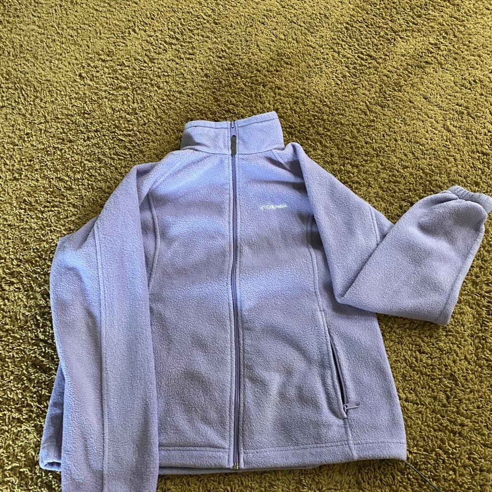Purple Colombia fuzzy Zip Up